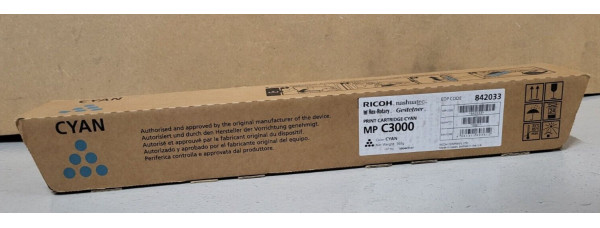 Toner Ricoh MP C3000 Cyan 842033 Neu OVP A-Ware Original  . 