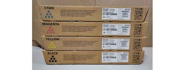 4 Toner Ricoh SP C811DNHE Neu OVP A-Ware Original 821217 821220 821219 821218 