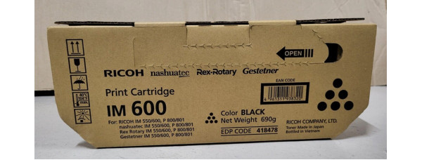 Toner Ricoh IM 600 Schwarz 418478 Neu OVP A-Ware Original IM 550 . 