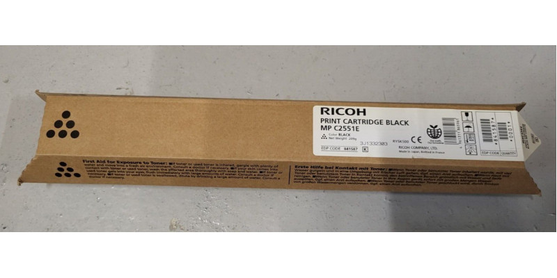 Toner Ricoh MP C2551E 841587 Schwarz Neu OVP A-Ware Original Aficio C2051 . 