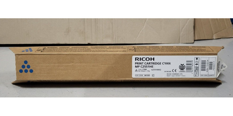 Toner Ricoh MP C2551HE Cyan 841505 Neu OVP A-Ware Original MP C2051 MP C2551 
