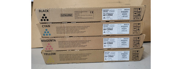 4 Toner Ricoh 842017 842018 842019 842016 Neu OVP A-Ware Original MP C3502  
