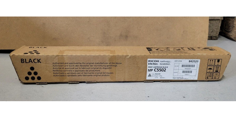 Toner Ricoh MP C5502 Schwarz 842020 Neu OVP Original MP C4502  . 