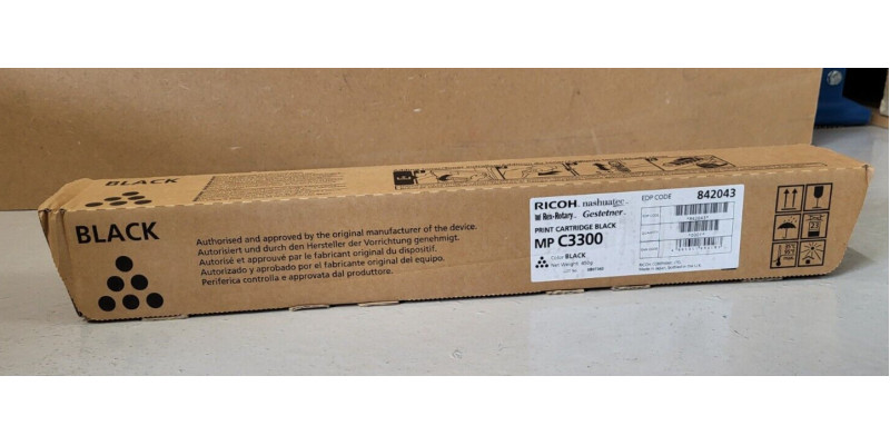 Toner Ricoh MP C3300 Schwarz 842043 Neu OVP Original Aficio MP C2800  