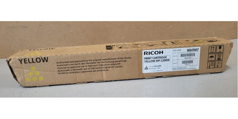 Toner Ricoh MP C3000E Gelb 884947 Neu OVP Aficio MP C3000  