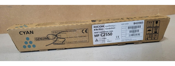 Toner Ricoh 842060 Cyan MP C2550 Neu OVP Original  . 