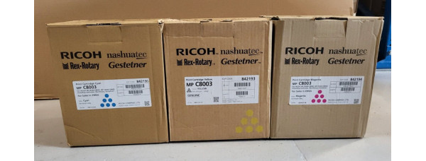 3 Toner Ricoh MP C8003 842195 842194 842193 Neu OVP A-Ware Original . 