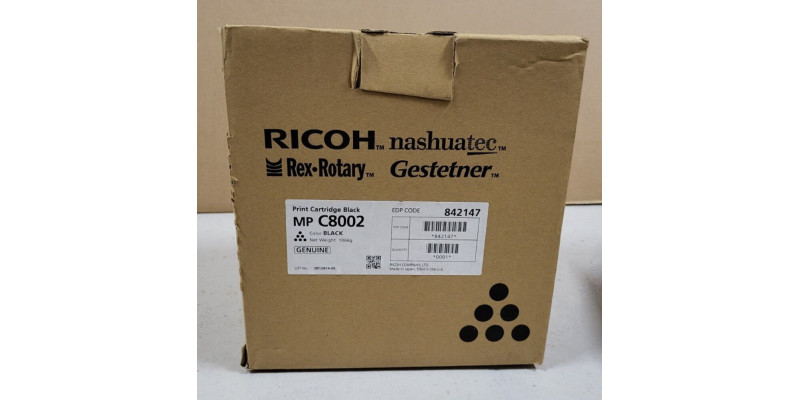 Toner Ricoh MP C8002 Schwarz 842147 Neu OVP A-Ware MP C6502  . 