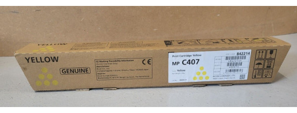 Toner Ricoh MP C407 Gelb 842214 Neu OVP Original  . 