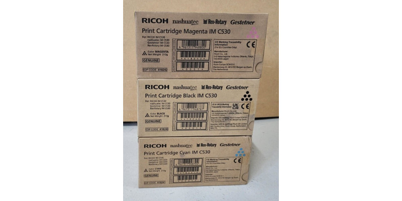 3 Toner Ricoh 418240 418241 418242 Neu OVP A-Ware Original IM C530  