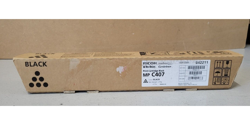 Toner Ricoh MP C407 Schwarz 842211 Neu OVP MPC 407 Original   