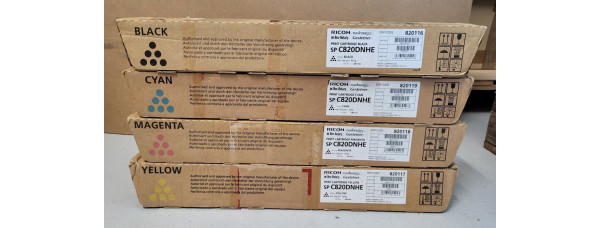 4 Toner Ricoh SP C820DNHE CMYK Neu OVP Original 820116 820119 820117 820118  