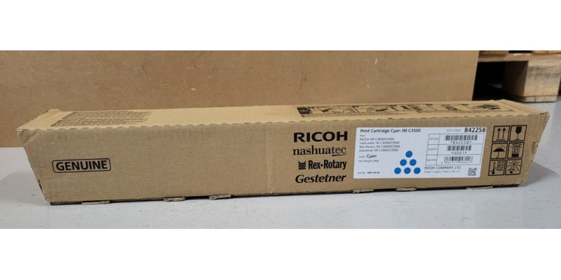Toner Ricoh IM C3500 Cyan 842258 Neu OVP Original IM C3000 IM C3500 . 