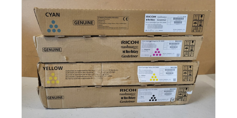 4 Toner Ricoh IM C4500, C6000 CMYK Neu OVP 842286 842285 842284 842283  