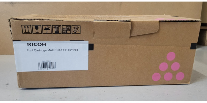Toner Ricoh SP C252HE Magenta 407718 Neu OVP Original SP C250 SP C252 . 