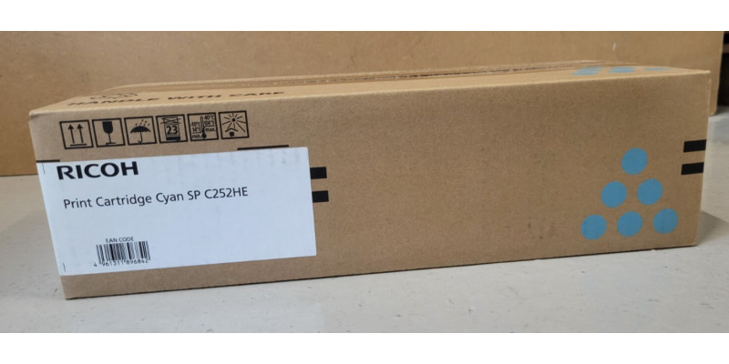 Toner Ricoh SP C252HE Cyan 407717 Neu OVP Original SP C250 SP C252 . 