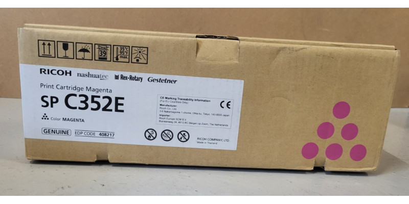 Toner Ricoh SP C352E Magenta 408217 Neu OVP Original SP C352DN  . 