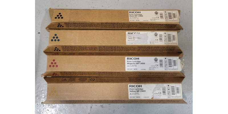 4 Toner Ricoh MP C400E 841550 841551 841552 841553 Neu OVP Original . 
