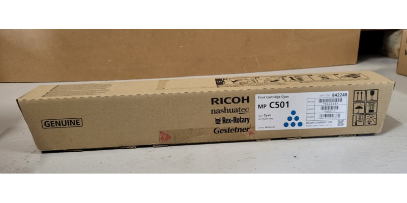 Toner Ricoh MP C501 Cyan 842248 Neu OVP Original MP C501SP . 