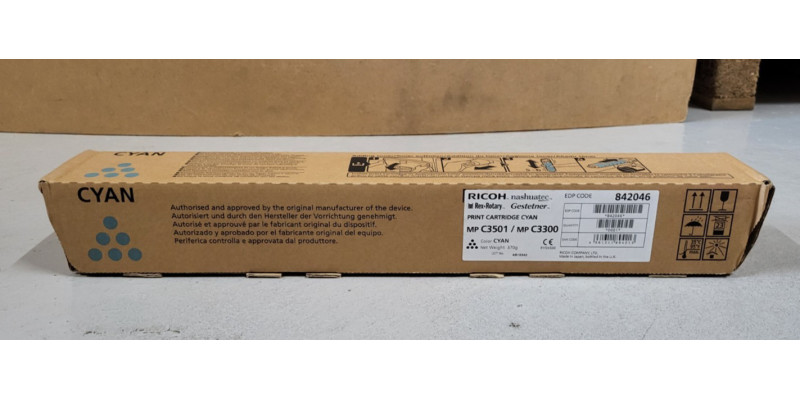 Toner Ricoh MP C3501 Cyan 842046 Neu OVP A-Ware Original Aficio MP C2800  