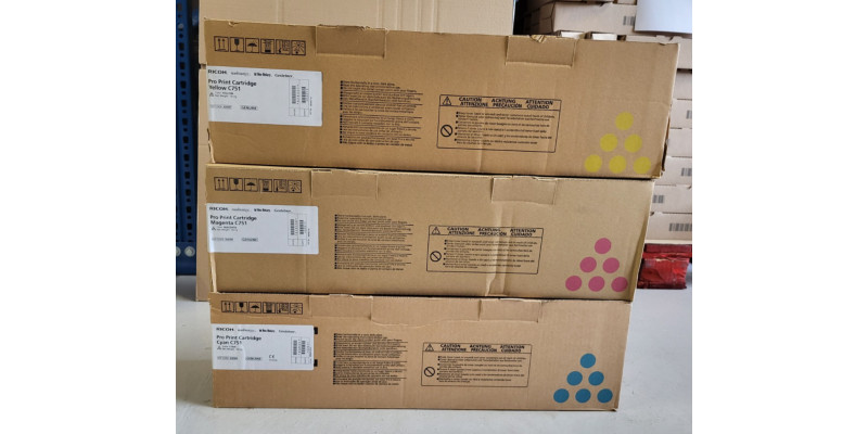 3 Toner Ricoh MP C751 828309 828308 828307 Neu OVP A-Ware Original  