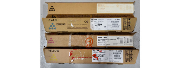 4 Toner Ricoh MP C2550 CMYK Neu OVP Original Aficio MP C2050  