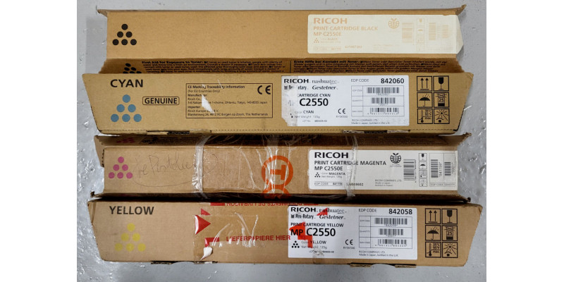 4 Toner Ricoh MP C2550 CMYK Neu OVP Original Aficio MP C2050  