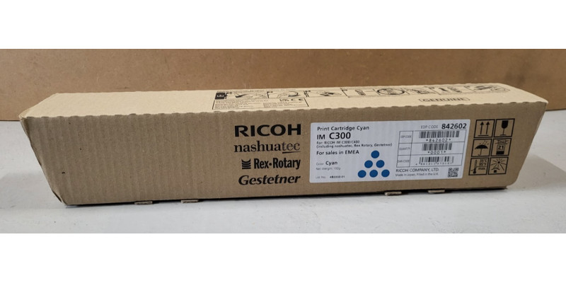 Toner Ricoh IM C300 Cyan 842602 Neu OVP A-Ware Original Rechnung MwSt 