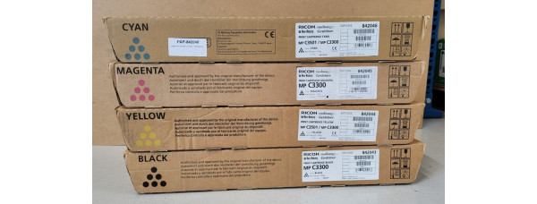 4 Toner Ricoh MP C3501 / MP 3300 842043 842046 842045 842044 CMYK Neu OVP A-Ware 