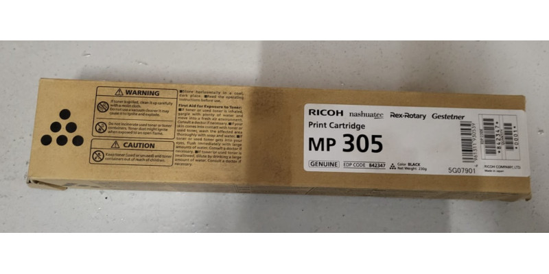 Toner Ricoh MP C305 Schwarz 842347 Neu OVP Original Rg MwSt. 