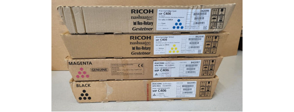 4 Toner Ricoh MP C406 842096 842097 842098 842095 CMYK Neu OVP Original Rg MwSt 