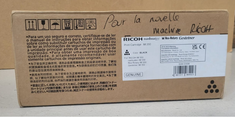 Toner Ricoh IM 350 Schwarz 419082 Neu OVP Original Aficio IM 350 Rechnung MwSt. 