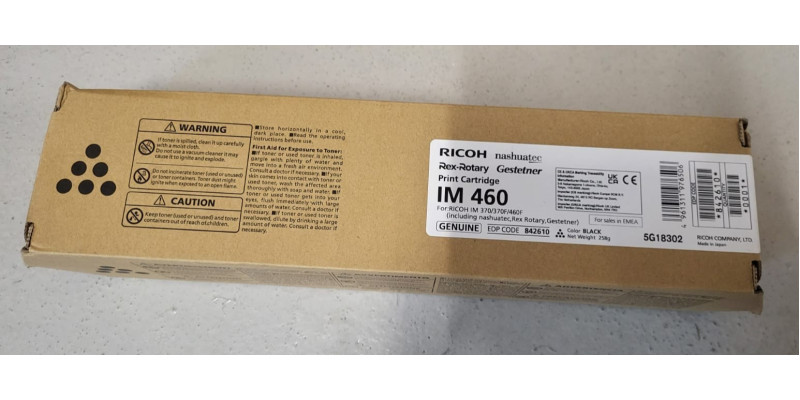 Toner Ricoh IM 460 Schwarz 842610 Neu OVP A-Ware Original IM 370 Rechnung MwSt. 