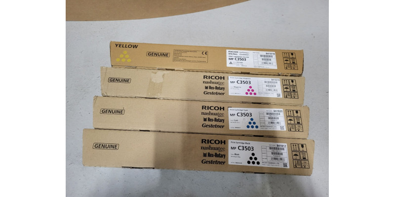 4 Toner Ricoh MP C3503 CMYK Neu OVP 841817 841818 841819 841820 Rg MwSt 