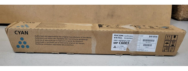 Toner Ricoh Cyan 841856 Neu OVP Original MP C6003 Rechnung MwSt 