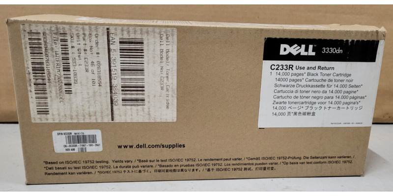 Toner Dell C233R Schwarz Dell 3330dn Neu OVP B-Ware Original  . 