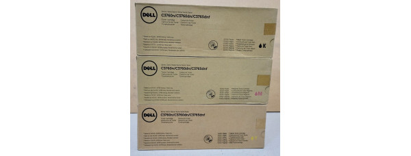 3 Toner Dell W8D60 XKGFP MD8G4 Neu OVP A-Ware Original Dell 3760n . 