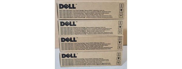 4 Toner Dell DT615, KU051, WM138, PN124 Neu OVP B-Ware Original 1320c . 