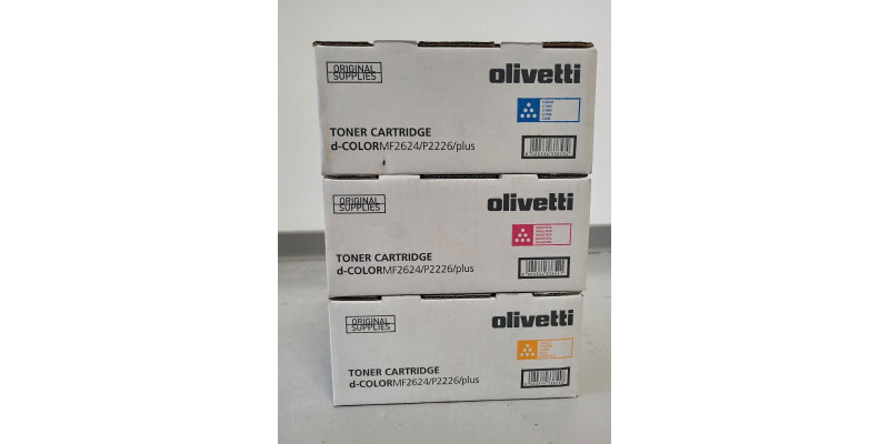 3 Toner Olivetti B1238 B1239 B1240 CMY Neu OVP A-Ware Original MF2624  