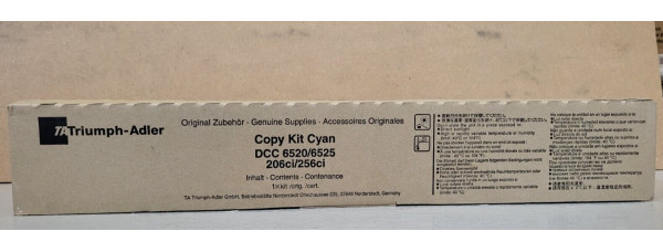 Toner Triumph-Adler Copy Kit DCC 6520/6525 Cyan Neu OVP A-Ware 206ci . 