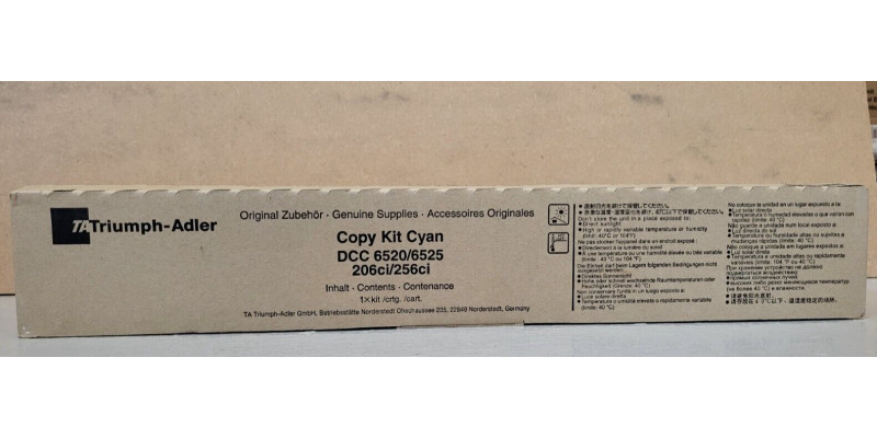 Toner Triumph-Adler Copy Kit DCC 6520/6525 Cyan Neu OVP A-Ware 206ci . 