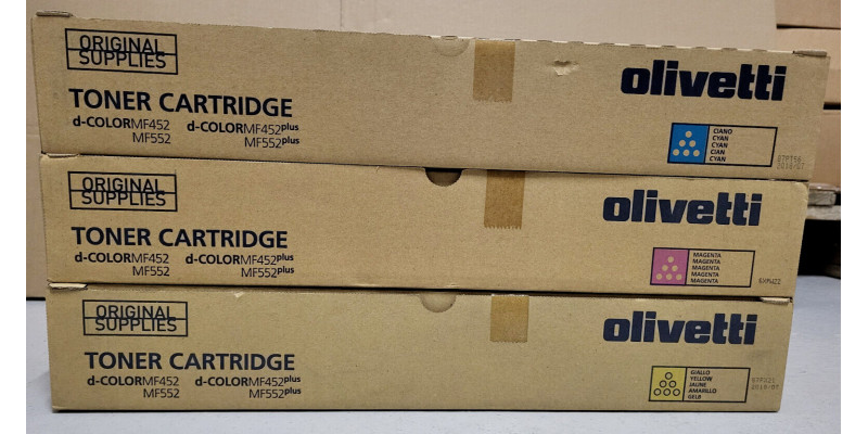 3 Toner Olivetti B1027 B1028 B1029 Neu OVP A-Ware Original MF452 MF552  