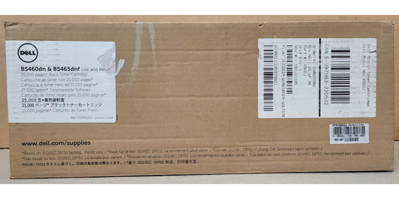 Toner Dell X5GDJ HC Schwarz Neu OVP B-Ware Original B5460dn B5465dnf . 