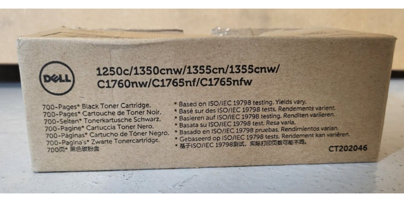 Toner Dell XKP2P Schwarz CT202046 Neu OVP A-Ware Original 1250c, 1350cnw  