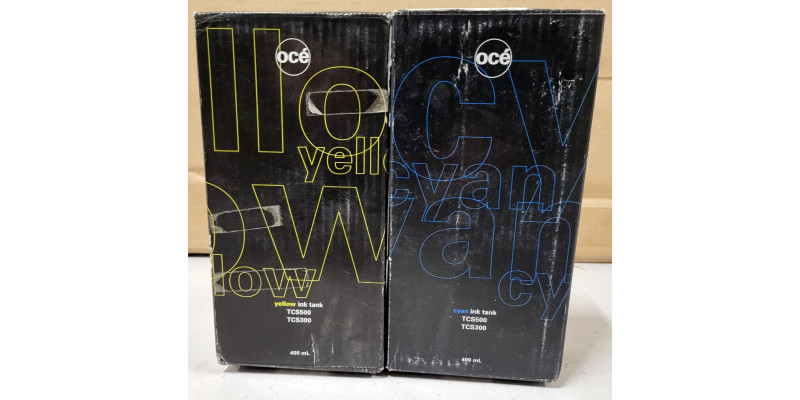 2 Océ Tintenpatronen 1060019426 1060019425 Cyan Gelb Neu OVP B-Ware . 