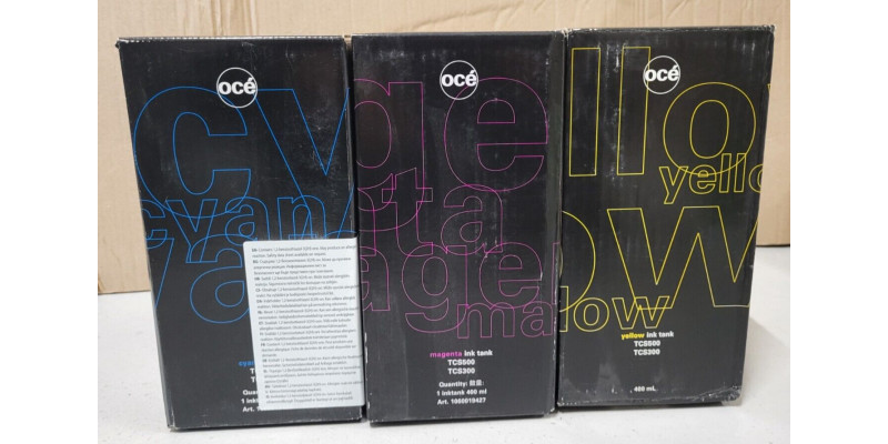 3 Océ Tintenpatronen 1060019426 1060019425 1060019427 Neu OVP A-Ware . 