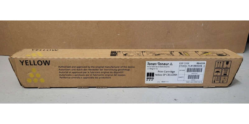 Toner NRG SP C811DNH Gelb 884206 Neu OVP A-Ware SP C811DN Original  