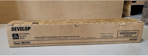 Toner Develop TN321K Schwarz A33K1D0 Neu OVP A-Ware Original ineo +224  