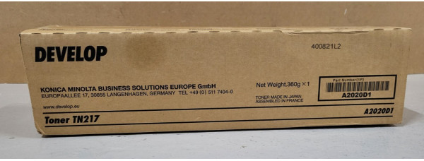 Toner Develop TN217 Schwarz A2020D1 Neu OVP Original Ineo 223 283  