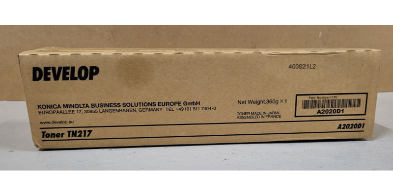 Toner Develop TN217 Schwarz A2020D1 Neu OVP Original Ineo 223 283  